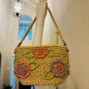 Brighton Cream and Pink Floral Shoulder Bag